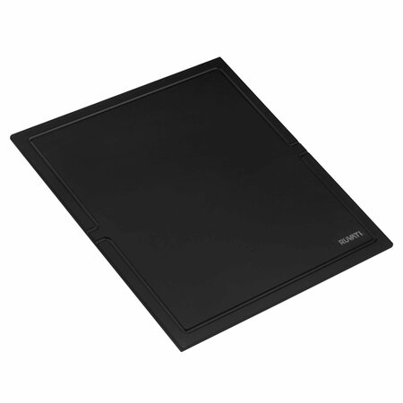 RUVATI 17 x 16 inch Black Composite Dual-Tier Cutting Board for Workstation Sinks RVA1233BWC